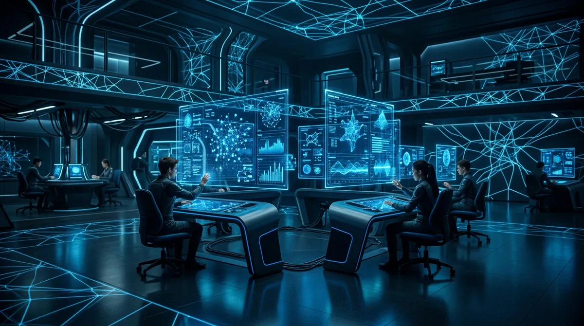 Abstrakcyjna ilustracja technologii wspierającej edukację o ubezpieczeniach